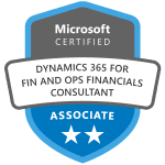 Dynamics 365 Finance Functional Consultant Associate badge Dynamics 365 Finance Functional Consultant Associate badge